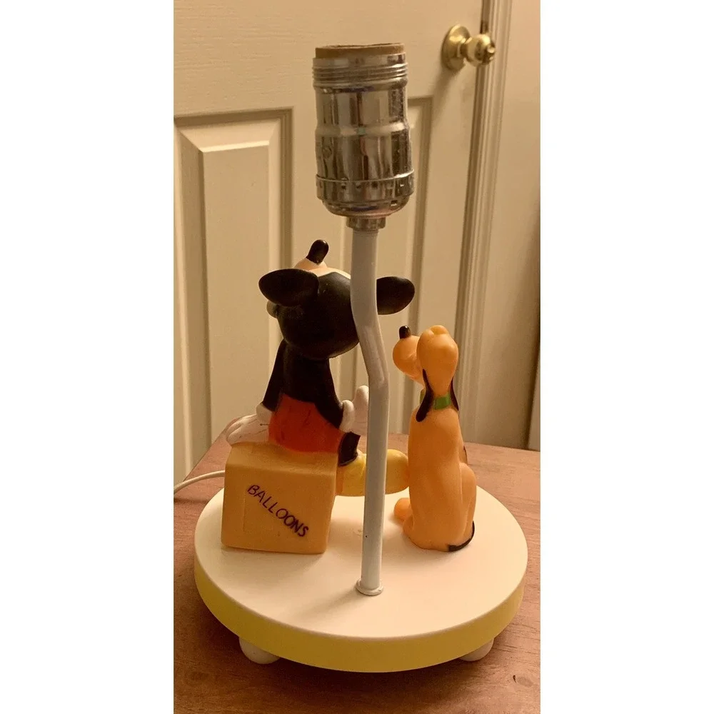 Vintage Disney Mickey Mouse & Pluto Balloon‎ Nursery Lamp
